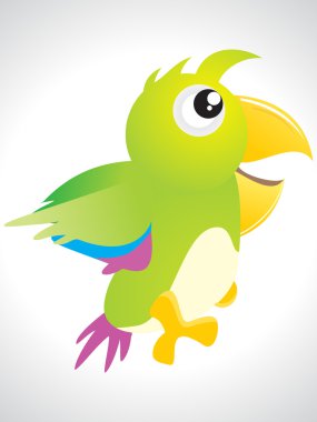 Abstract colorful bird icon clipart