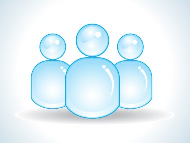 soyut parlak mavi kullanıcı simgesi