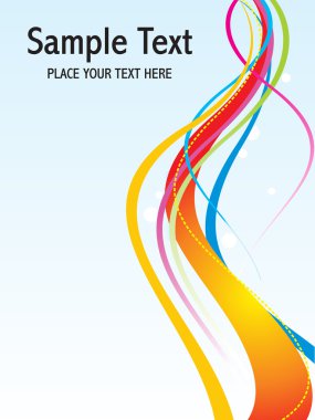 soyut renkli gökkuşağı dalgalar şablonu