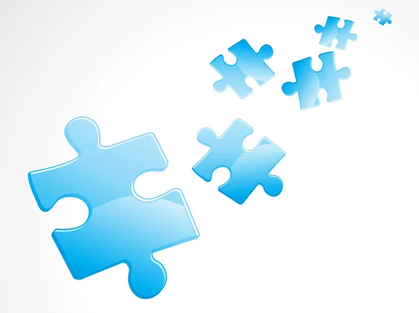 Puzzles bleus brillants abstraits — Image vectorielle