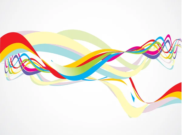 Abstract colorful rainbow wave vector illustration — Stock Vector