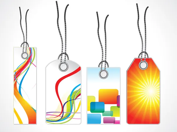 Abstract colorful tags set — Stock Vector