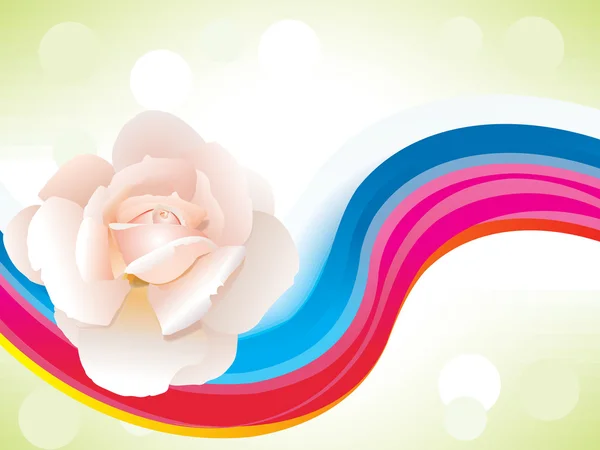 Abstracte kleurrijke achtergrond met roos — Stockvector