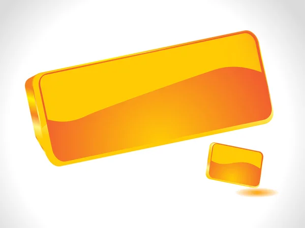 Abstrakt 3d glansigt orange ikon — Stock vektor