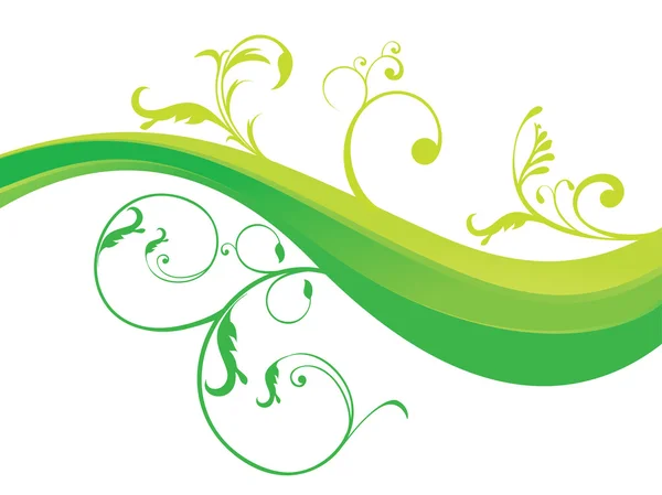 Abstrait floral vert — Image vectorielle