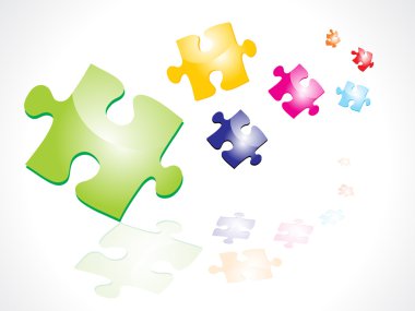 abstract colorful puzzles clipart