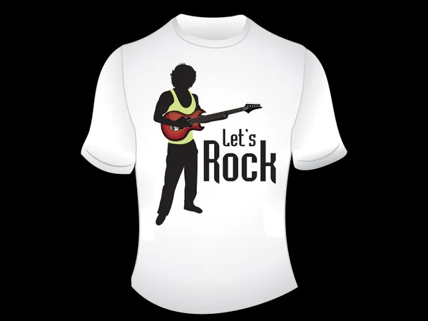 Camiseta musical abstracta — Vector de stock