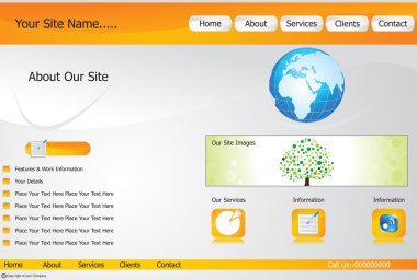 soyut web şablonu