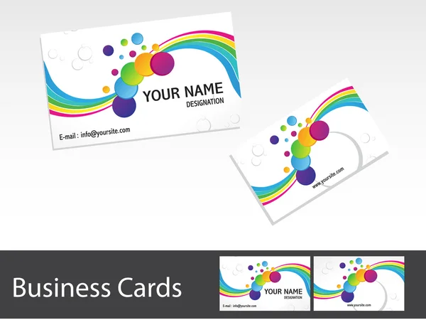 Abstract colorful business cards template — Stock Vector