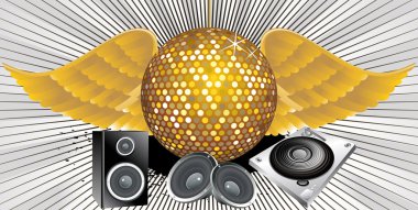 disko topu ile soyut music Tema