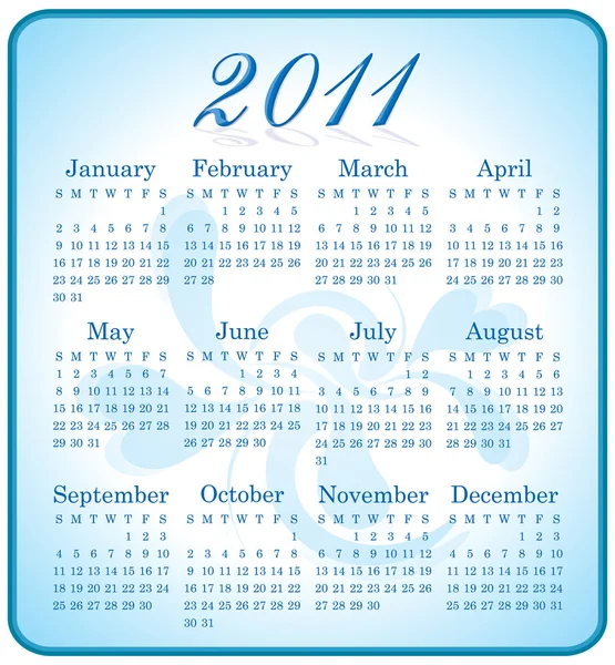 Abstract 2011 calender — Stock Vector