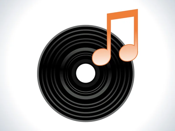 Siyah dj cd müzik simgesi — Stok Vektör