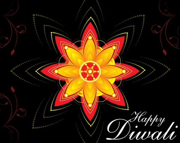 Diwali fondo floral — Archivo Imágenes Vectoriales