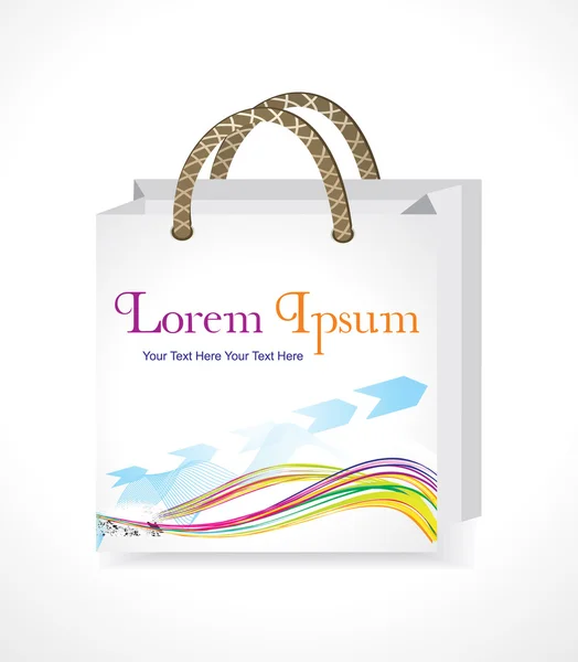 Shopping bag astratta con colori diversi design1 — Vettoriale Stock