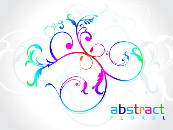 Abstract rainbow floral — Stock Vector