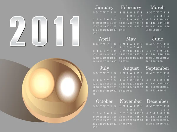 Abstrakter Kalender 2011 — Stockvektor