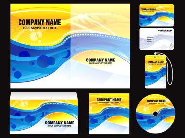 soyut parlak kurumsal kimliği şablonu