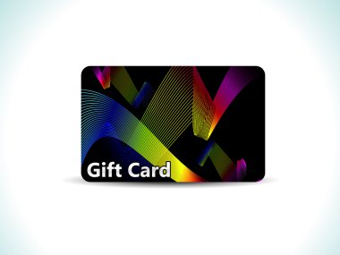 soyut renkli hediye kartı