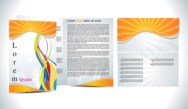 Abstract brochure with wave concept — Stock Vector