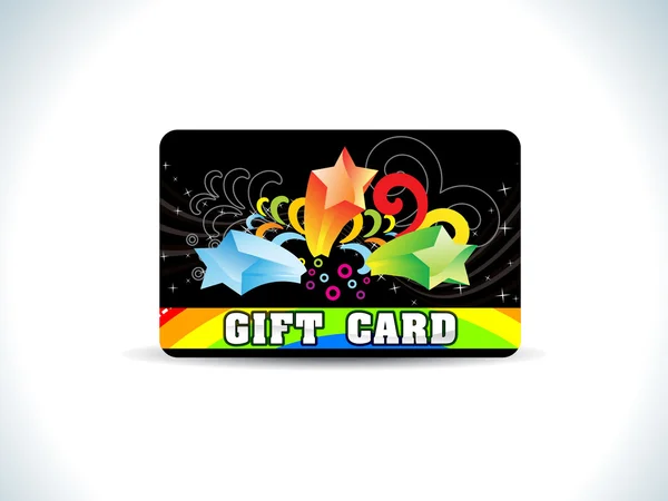 Tarjeta de regalo negro abstracto — Vector de stock