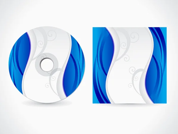 Abstrato capa cd azul — Vetor de Stock