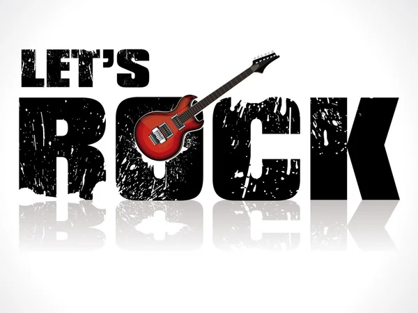 Lets rock background with guitar — Stock Vector