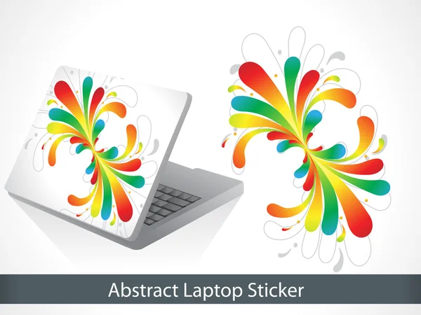 Abstracte kleurrijke laptop sticker — Stockvector