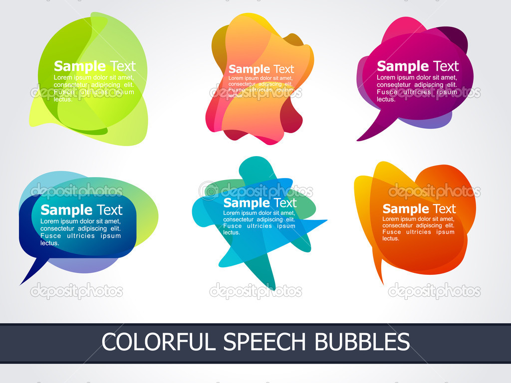 abstract colorful speech bubble