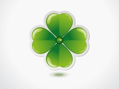 abstract green st patriks clove clipart