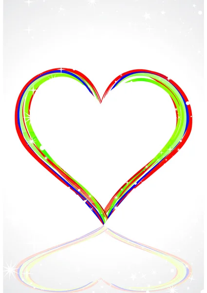 Абстрактне барвисте серце з лінійним мистецтвом — стоковий вектор