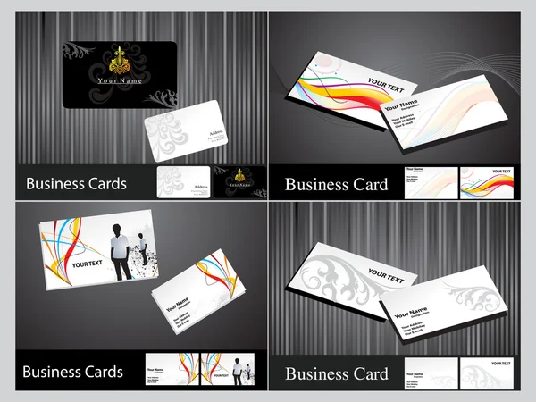 Abstract business card set — Stock Vector