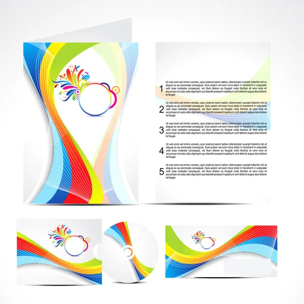 soyut bolorful brocure dalga geçmiş