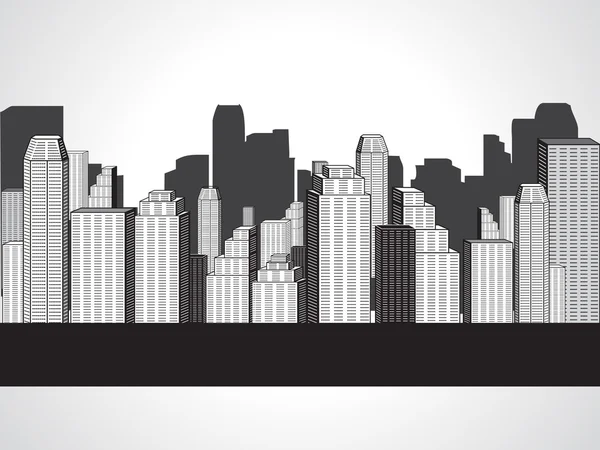 Edificios corporativos abstractos de la ciudad — Vector de stock