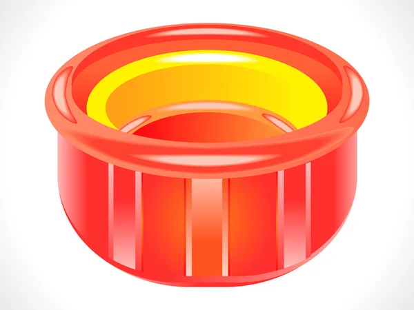 Plast glänsande röd tub — Stock vektor