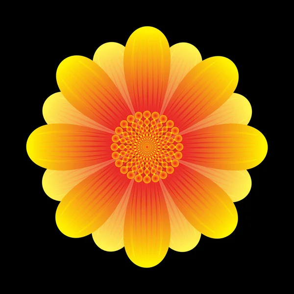 Αφηρημένη λουλούδι ηλιοτρόπιο — Διανυσματικό Αρχείο