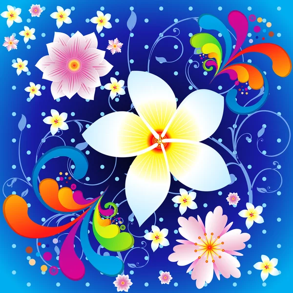 Abstract colorful flowers background — Stock Vector