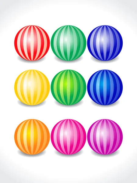 Abstracte kleurrijke ballen set — Stockvector