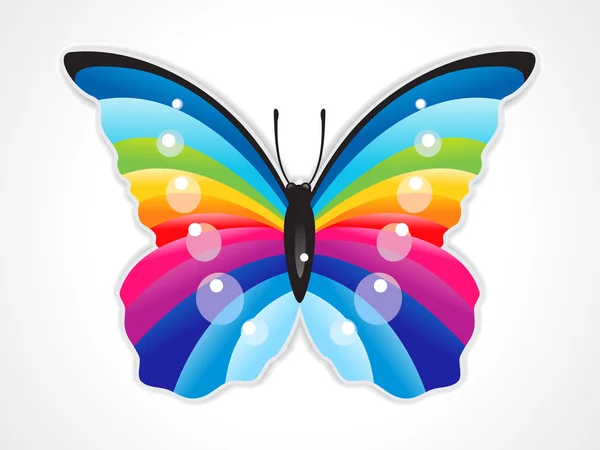 Abstracto colorido brillante mariposa — Vector de stock