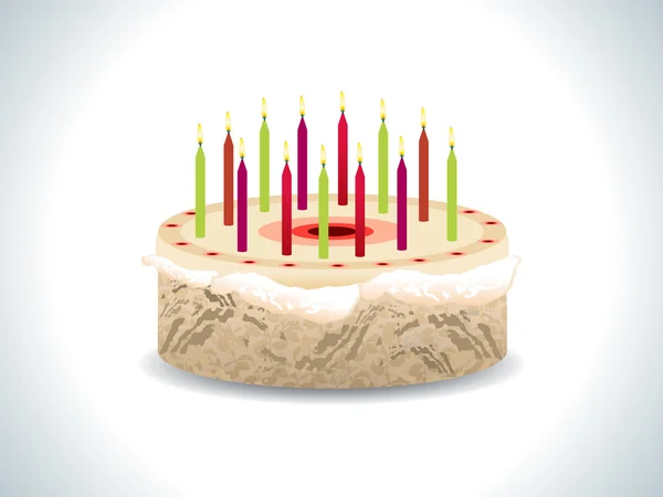 Tarta de cumpleaños abstracta — Vector de stock