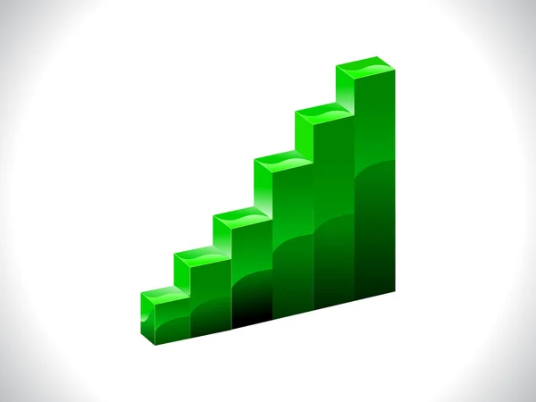 Abstraktes grünes Fortschrittsdiagramm — Stockvektor