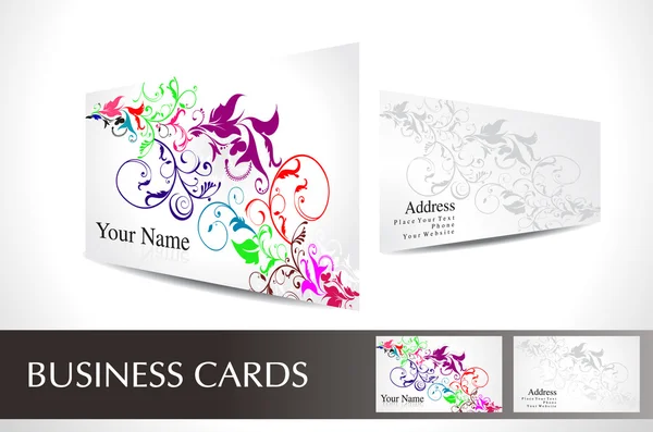 Abstract colourful business card — Stock Vector