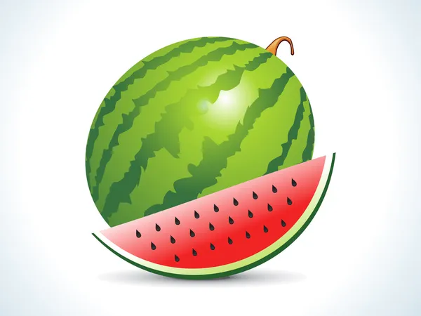 Water melon fruit with slice — Stock Vector