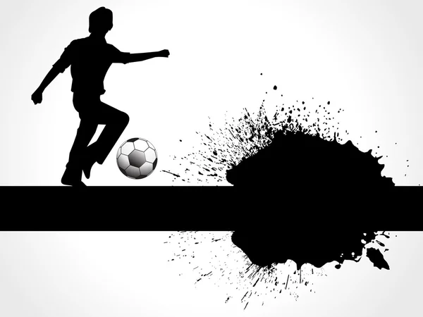 Abstracte voetbal jongen met grunge — Stockvector