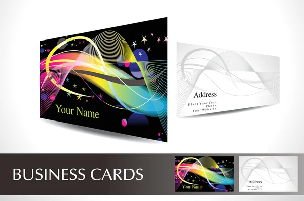 Abstract colourful business card Stock Illustration