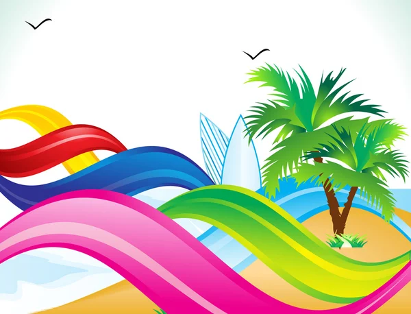 Abstract summer beach background — Stock Vector