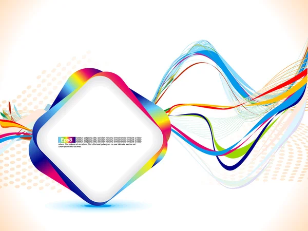 Abstract colorful line wave background — Stock Vector