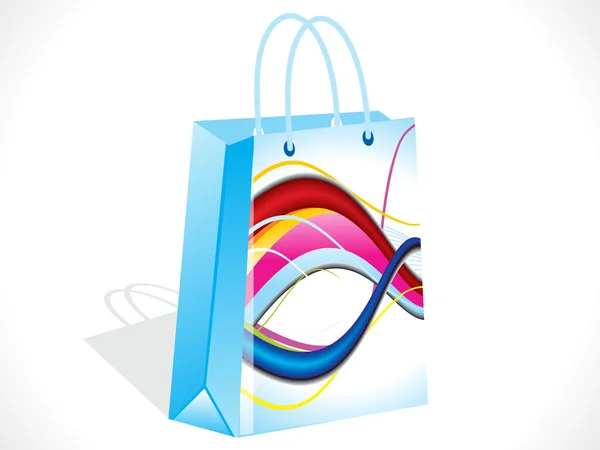 Abstrakt färgstarka shopping väska — Stock vektor