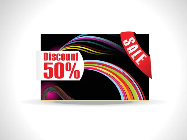 Abstract colorful discount card — Stock Vector