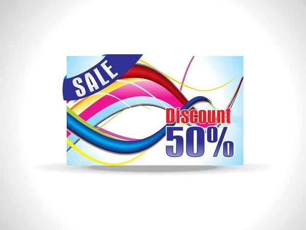 Abstract colorful discount card — Stock Vector