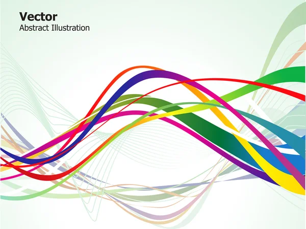 추상적 인 다채 로운 물결 배경 — 스톡 벡터